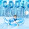 Wavy Tinsel Foil Fringe Curtains 3 pcs Teal Blue Backdrop for Mermaid Birthday,Under The Sea Party,Baby Shark Birthday Decorations(3.2 ft x 6.6 ft)